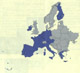 Cartina dei paesi aderenti all'Euro